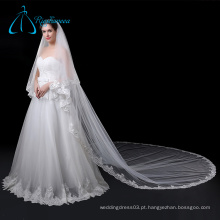 Longa Catedral Lace Appliques Chinese Wedding Veil Cheap